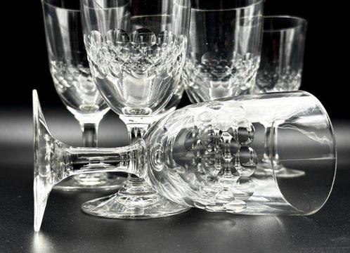 Baccarat - Drinkset (6) - Gondels - Kristal - Wijnglazen, Antiek en Kunst, Antiek | Glaswerk en Kristal