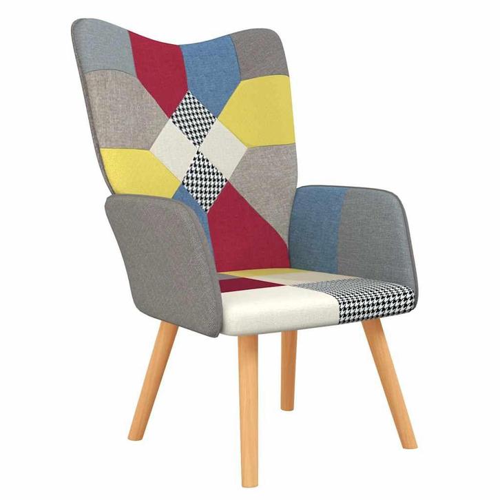 Relaxstoel Patchwork | Retour Deal | 46% Korting!, Huis en Inrichting, Fauteuils, 50 tot 75 cm, Minder dan 75 cm, Nieuw, Verzenden