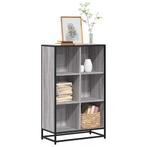 vidaXL Boekenkast 65,5x33x107,5cm bewerkt hout grijs sonoma, Verzenden, Nieuw