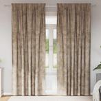 vidaXL Gordijn met gordijnen 2 pcs champagne 225 x 140 cm, Huis en Inrichting, Stoffering | Gordijnen en Lamellen, Verzenden, Nieuw