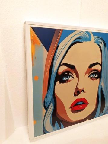 Lichtbord - Pop Art Verlichte Reclametekst Blauwe Venus