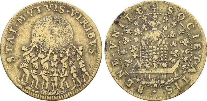 Messing Rechenpfennig o J unbestimmt, Postzegels en Munten, Penningen en Medailles, Verzenden