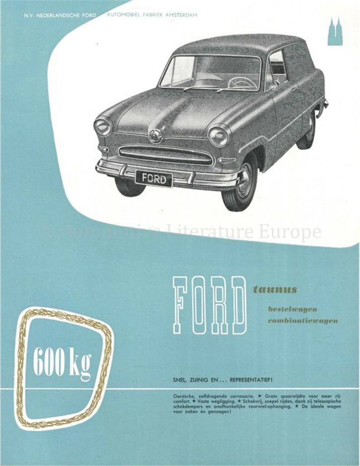 1955 FORD TAUNUS LEAFLET NEDERLANDS, Boeken, Auto's | Folders en Tijdschriften