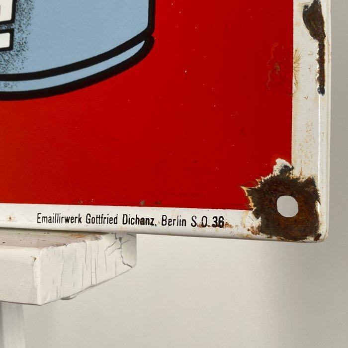 Berliner Kindl - Emaille plaat - Gemaakt van ijzer van 1,5, Antiquités & Art, Antiquités | Assiettes décoratives & Carrelages