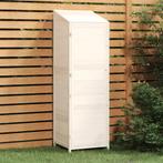 vidaXL Tuinschuur 55x52x174,5 cm massief vurenhout wit, Tuin en Terras, Verzenden, Nieuw