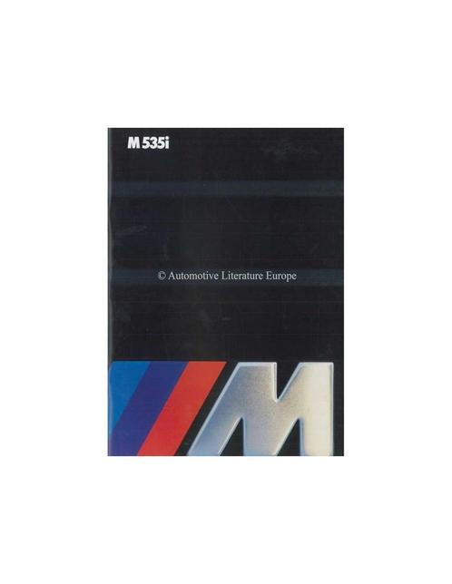 1984 BMW M5 BROCHURE ENGELS, Livres, Autos | Brochures & Magazines