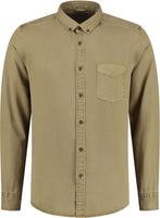 Dstrezzed Hemd Garment Dyed Tencel Khaki maat M Heren, Kleding | Heren, Verzenden, Nieuw, Dstrezzed, Halswijdte 39/40 (M)