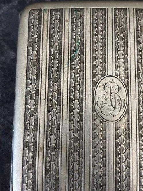 Sigarettenkoker met aansteker (2) - Metaal, Zilver, Verzamelen, Rookartikelen, Aanstekers en Luciferdoosjes