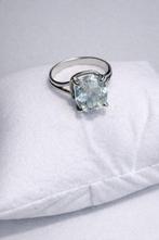 Ring - 18 karaat Witgoud Aquamarijn, Handtassen en Accessoires, Ringen, Nieuw