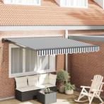 vidaXL Inklapbare Luifel Antraciet en Wit 350 x 250 cm, Tuin en Terras, Verzenden, Nieuw