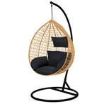 Hangstoel - ei stoel - met zwarte standaard & kussens - t..., Huis en Inrichting, Stoelen, Ophalen of Verzenden, Nieuw