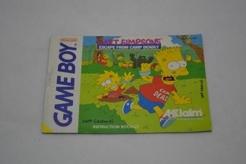 Bart Simpsons Escape From Camp Deadly (GB ASI MANUAL), Games en Spelcomputers, Games | Nintendo Game Boy