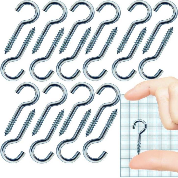 Schroefhaken 40mm - 20 stuks verzinkte uitvoering, Tuin en Terras, Overige Tuin en Terras, Verzenden