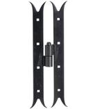 Paumelle Zwaluw DIN links 350mm ijzer zwart, Nieuw, Overige materialen, Klink of Kruk