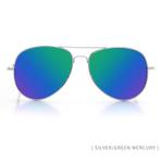 Pilotenbril met groen/blauw spiegelglas, Kleding | Dames, Carnavalskleding en Feestkleding, Verzenden, Nieuw