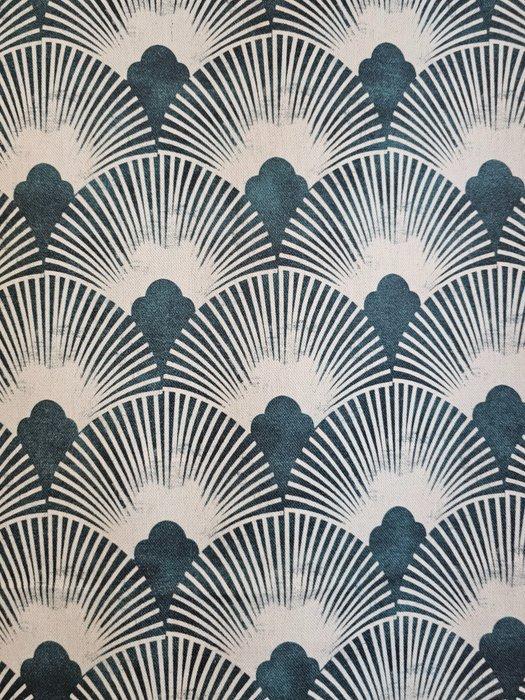 Luxueuze Art Deco stof BLU Petrolio - Artmaison Art Deco, Antiek en Kunst, Kunst | Designobjecten