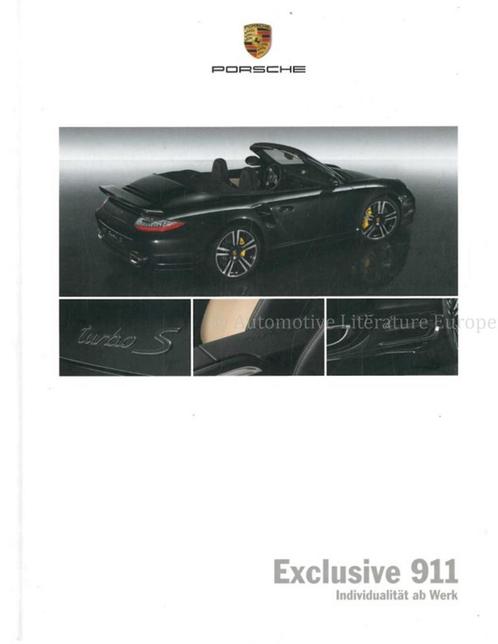 2012 PORSCHE 911 EXCLUSIVE HARDCOVER BROCHURE DUITS, Livres, Autos | Brochures & Magazines