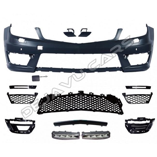 Facelift C63 AMG Look Voorbumper voor Mercedes Benz C-Klasse, Auto diversen, Tuning en Styling, Ophalen of Verzenden