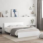 vidaXL Bedframe met hoofdeinde wit 140x190 cm, Verzenden, Nieuw