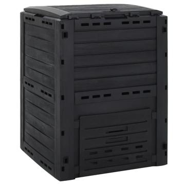 vidaXL Compostbak 280 L polypropeen zwart, Verzenden