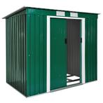 Tuinhuis met hellend dak 213x130x173cm - groen/wit