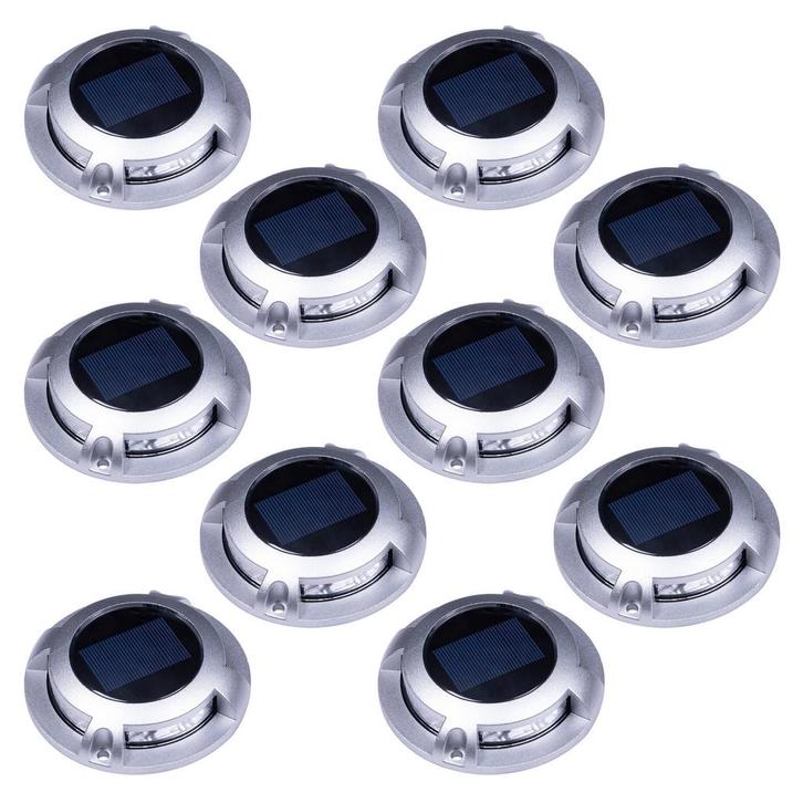 Buitenverlichting zonne-energie Set 10 stuks Solar Decklight, Tuin en Terras, Buitenverlichting, Verzenden