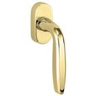 Draaikiepgarnituur Banaan/Elegant messing gelakt, Nieuw, Overige materialen, Klink of Kruk