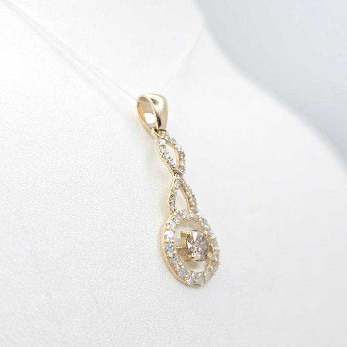 Zonder Minimumprijs - Hanger - 14 karaat Geel goud - 0.53ct., Handtassen en Accessoires, Antieke sieraden