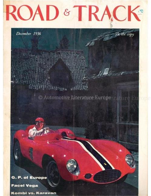 1956 ROAD AND TRACK MAGAZINE DECEMBER ENGELS, Livres, Autos | Brochures & Magazines