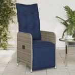vidaXL Tuinstoelen 2 st verstelbaar met kussens poly rattan, Verzenden, Nieuw
