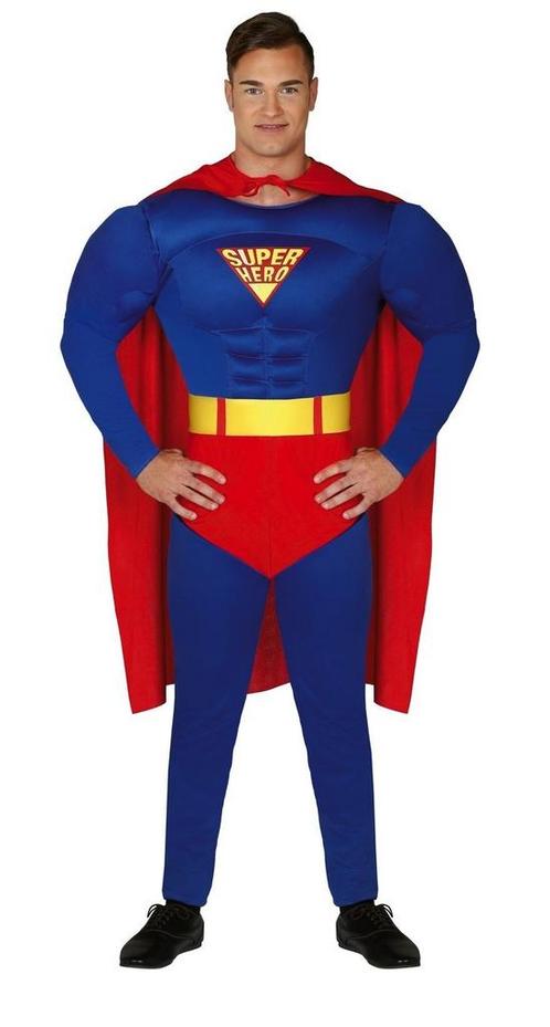 Superman Kostuum Heren, Kleding | Heren, Carnavalskleding en Feestkleding, Nieuw, Verzenden