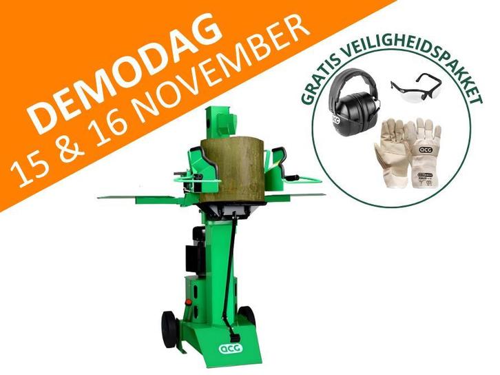 Houtkliever, kloofmachine, kliever | DEMOWEEKEND 17 & 18 jan, Tuin en Terras, Kloofmachines, Elektrisch, Nieuw, Staand, Ophalen of Verzenden