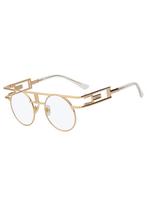 Ronde Bril Steampunk Burning Man Goud Montuur Rond Heldere G, Handtassen en Accessoires, Zonnebrillen en Brillen | Dames, Ophalen of Verzenden