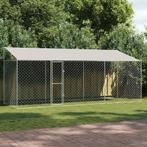 vidaXL Hondenbench Zilver 600 x 200 x 256 cm Gegevens staal, Dieren en Toebehoren, Verzenden, Nieuw