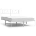 Bedframe 140x200 wit | OP = OP | 55% Voordeel!, Huis en Inrichting, Slaapkamer | Bedden, Verzenden, Wit, Nieuw, 200 cm