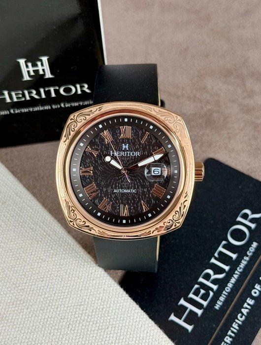 Heritor - Heritor Davenport Automatic Date Rose Gold/Black -, Handtassen en Accessoires, Horloges | Heren