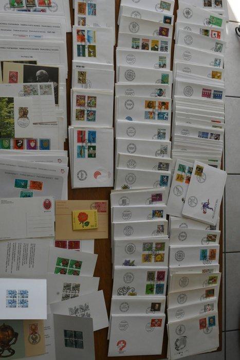 Zwitserland 1962/1993 - Groot aantal FDC-enveloppen uit, Timbres & Monnaies, Timbres | Europe | Belgique