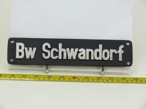 Lokschild BW Schwandorf (Spoorwegen 1:1), Verzamelen, Spoorwegen en Tram, Overige typen, Gebruikt, Ophalen of Verzenden