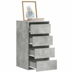 vidaXL Ladekast 40x41x76 cm bewerkt hout betongrijs, Huis en Inrichting, Verzenden, Nieuw