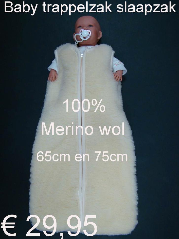 Baby slaapzak trappelzak 100% Merino Wol 75cm € 29,95 NIEUW, Kinderen en Baby's, Dekens, Slaapzakjes en Inbakerproducten, 70 tot 85 cm