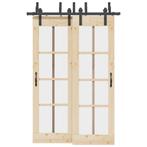 vidaXL Doos met onderdelen voor schuifdeur 152,5 cm staal, Doe-het-zelf en Bouw, Hang- en Sluitwerk, Verzenden, Nieuw