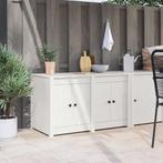 vidaXL Keuken Kast met plank Wit 106 x 55 x 64 cm Massief, Huis en Inrichting, Kasten | Overige, Verzenden, Nieuw