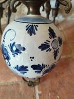 Kroonluchter - Delfts blauw, Messing