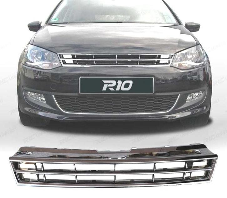 CALANDRE POUR VOLKSWAGEN VW POLO 6R 09-14 CHROMÉ, Auto-onderdelen, Carrosserie, Verzenden