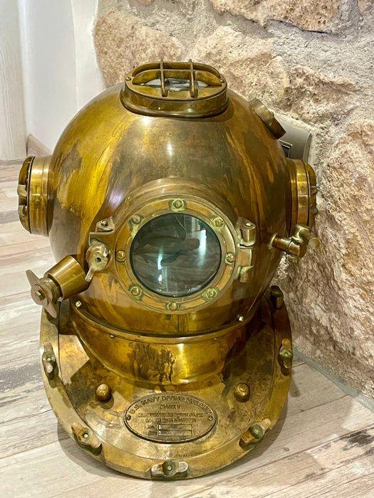 Casque de plongée - Acier, Fer - Casco Palombaro Mark V, Antiek en Kunst, Kunst | Designobjecten