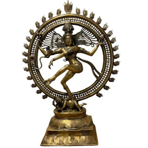 Beeld Shiva Nataraj XXXL Dubbele Ring - Brons/Messing, Sport en Fitness, Gezondheidsproducten en Wellness, Ophalen of Verzenden