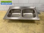 RVS Spoelblad Dubbele spoelbakken 120 x 70 cm Horeca, Ophalen of Verzenden, Nieuw in verpakking