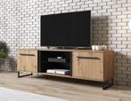 TV-Meubel Saturn - Eiken - Zwart - 170x54x42 cm - Kast, Huis en Inrichting, Overige materialen, Verzenden, 150 tot 200 cm, Nieuw