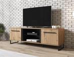 TV-Meubel Saturn - Eiken - Zwart - 170x54x42 cm - Kast, Nieuw, 150 tot 200 cm, Overige materialen, 25 tot 50 cm