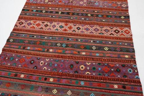 Usak - Kelim - 252 cm - 147 cm - Vintage kleurrijk, Huis en Inrichting, Stoffering | Tapijten en Vloerkleden